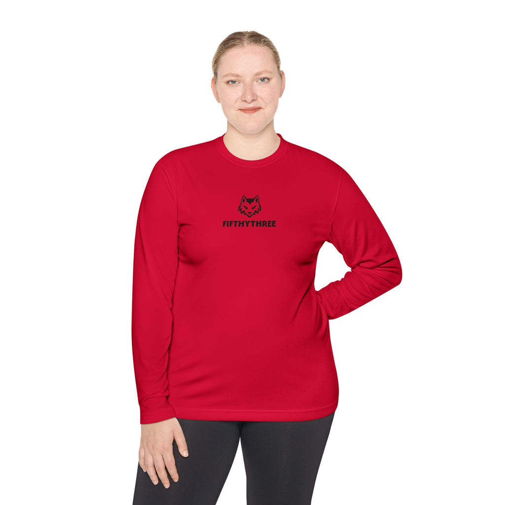 Wolf Head Logo long sleeve tee | Minimalist typography "FIFTYTHREE"