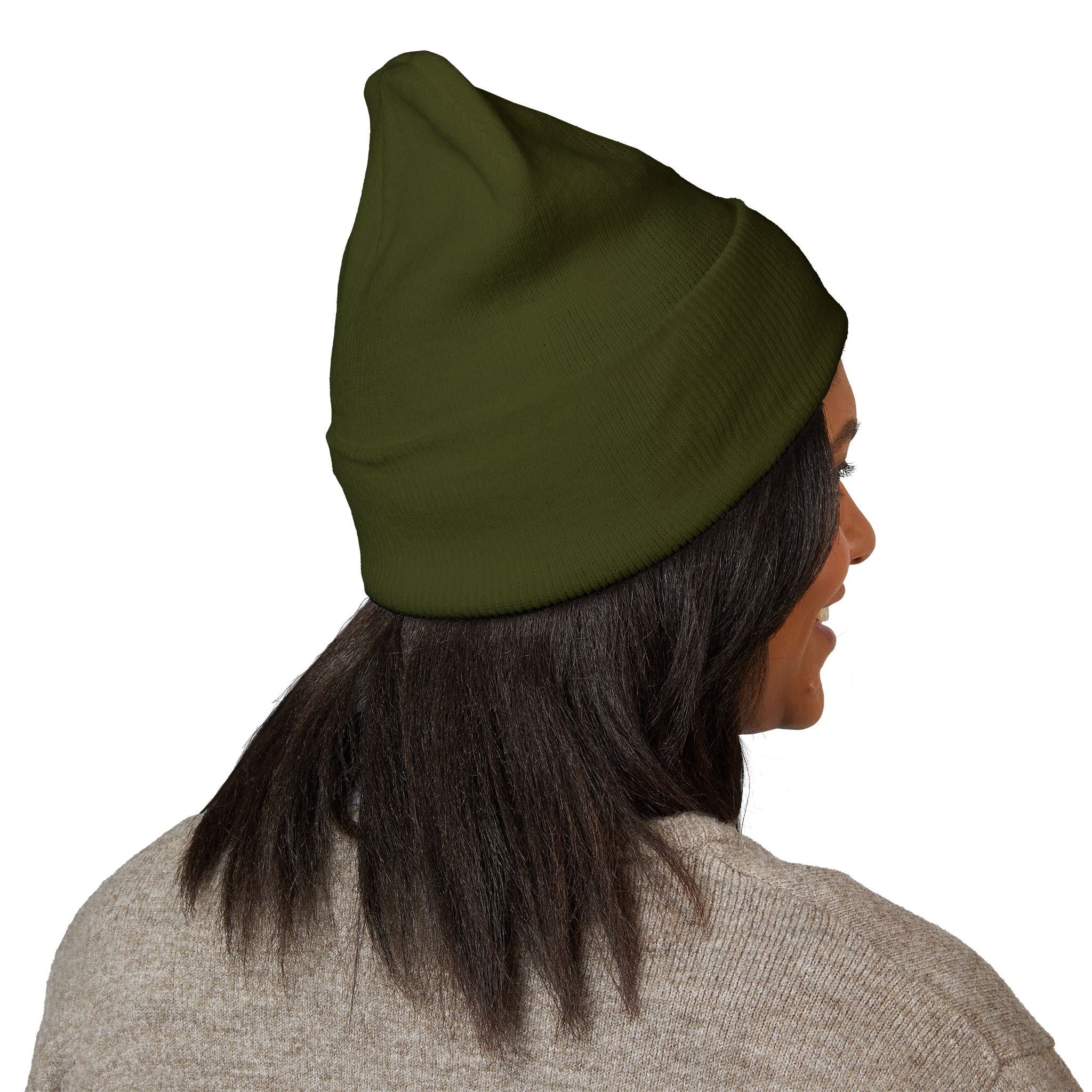 Embroidered Husky Logo Cuffed Beanie — Classic Knit Winter Hat