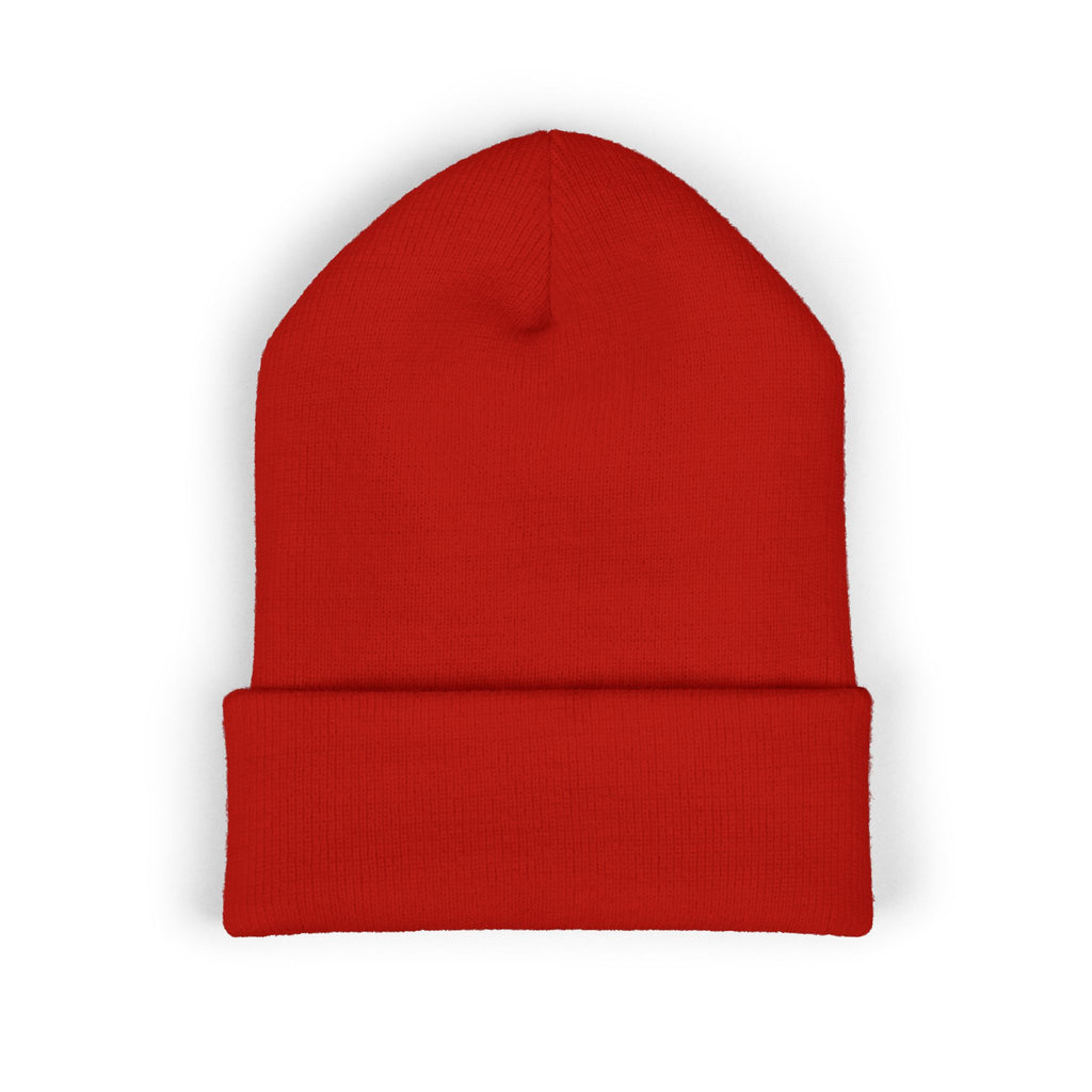 Embroidered Husky Logo Cuffed Beanie — Classic Knit Winter Hat