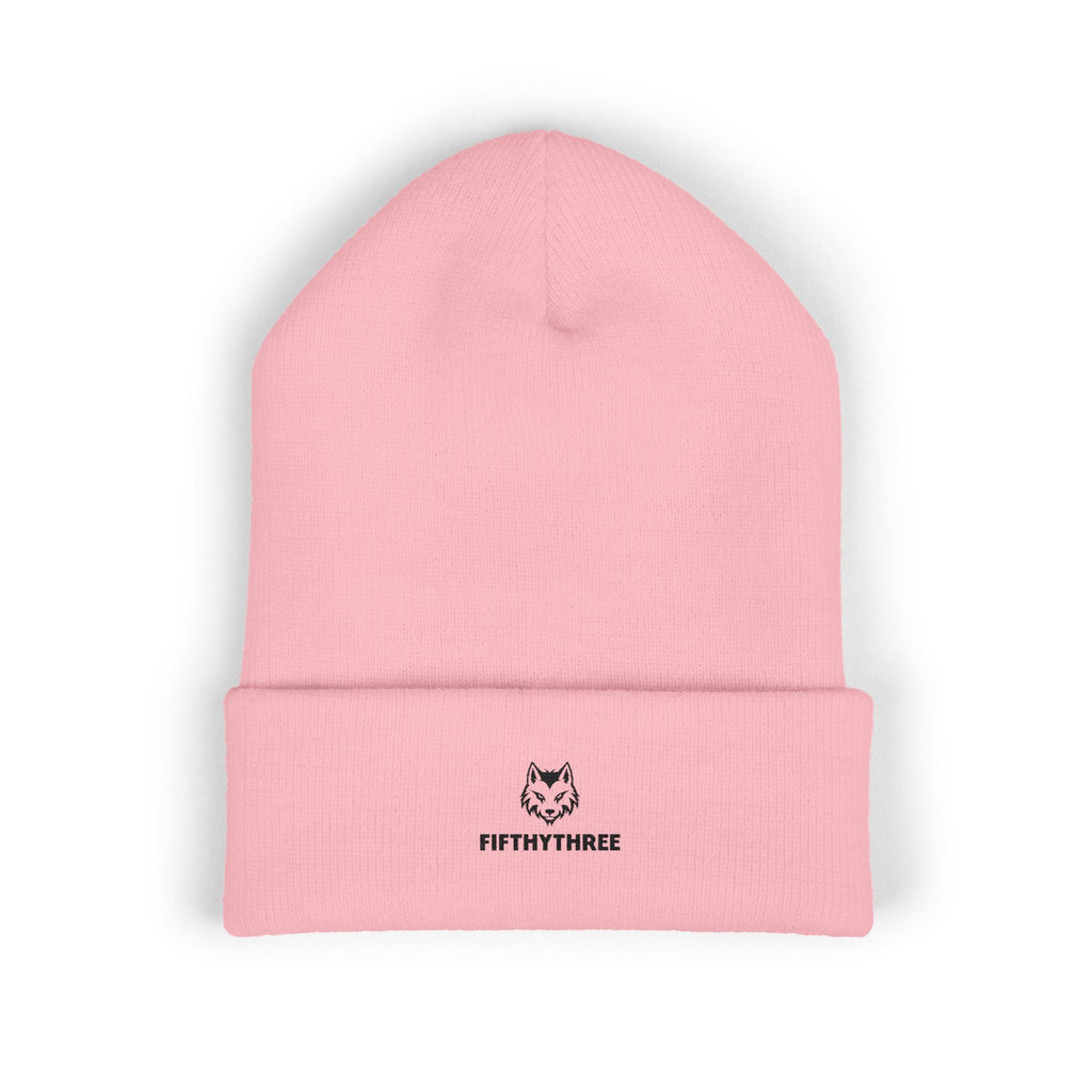 Embroidered Husky Logo Cuffed Beanie — Classic Knit Winter Hat