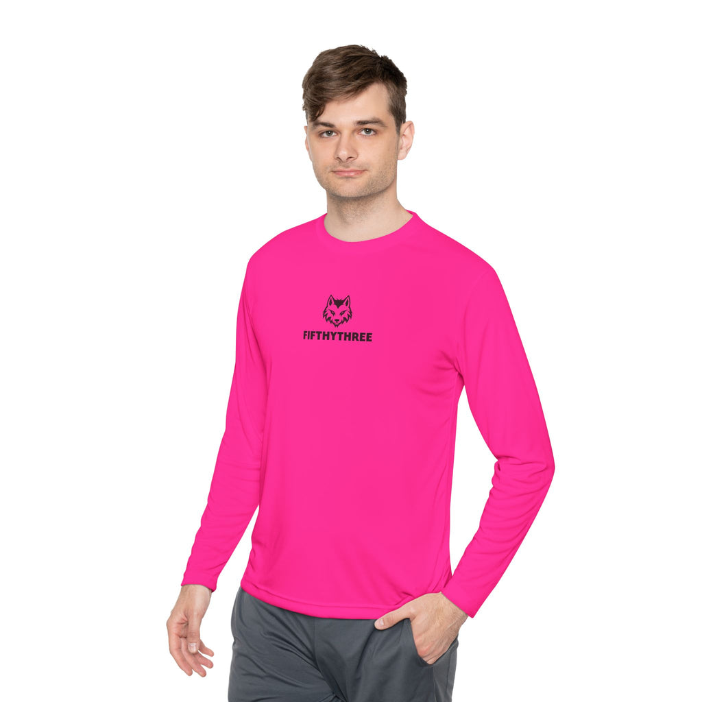 Wolf Head Logo long sleeve tee | Minimalist typography "FIFTYTHREE"