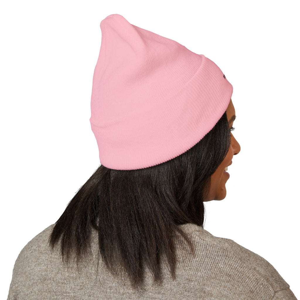 Embroidered Husky Logo Cuffed Beanie — Classic Knit Winter Hat