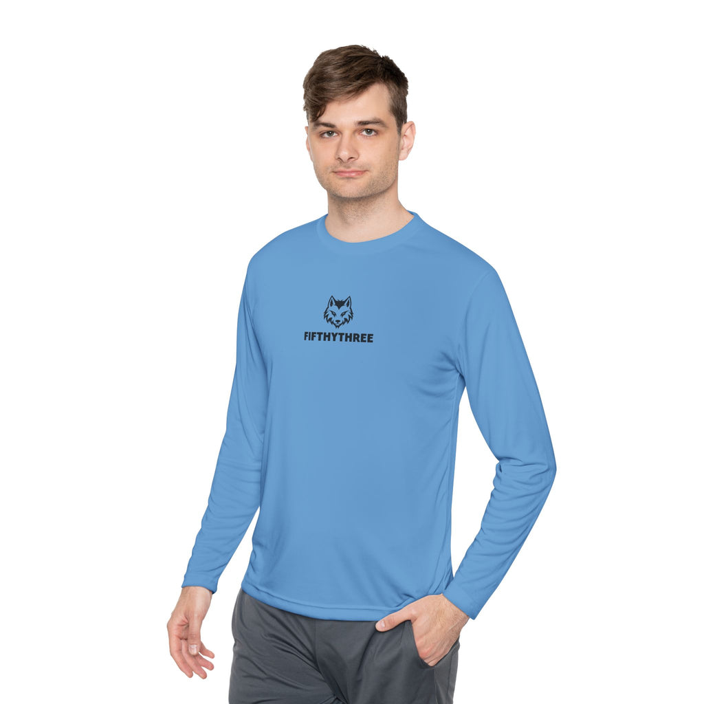 Wolf Head Logo long sleeve tee | Minimalist typography "FIFTYTHREE"