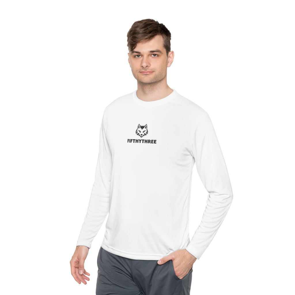 Wolf Head Logo long sleeve tee | Minimalist typography "FIFTYTHREE"