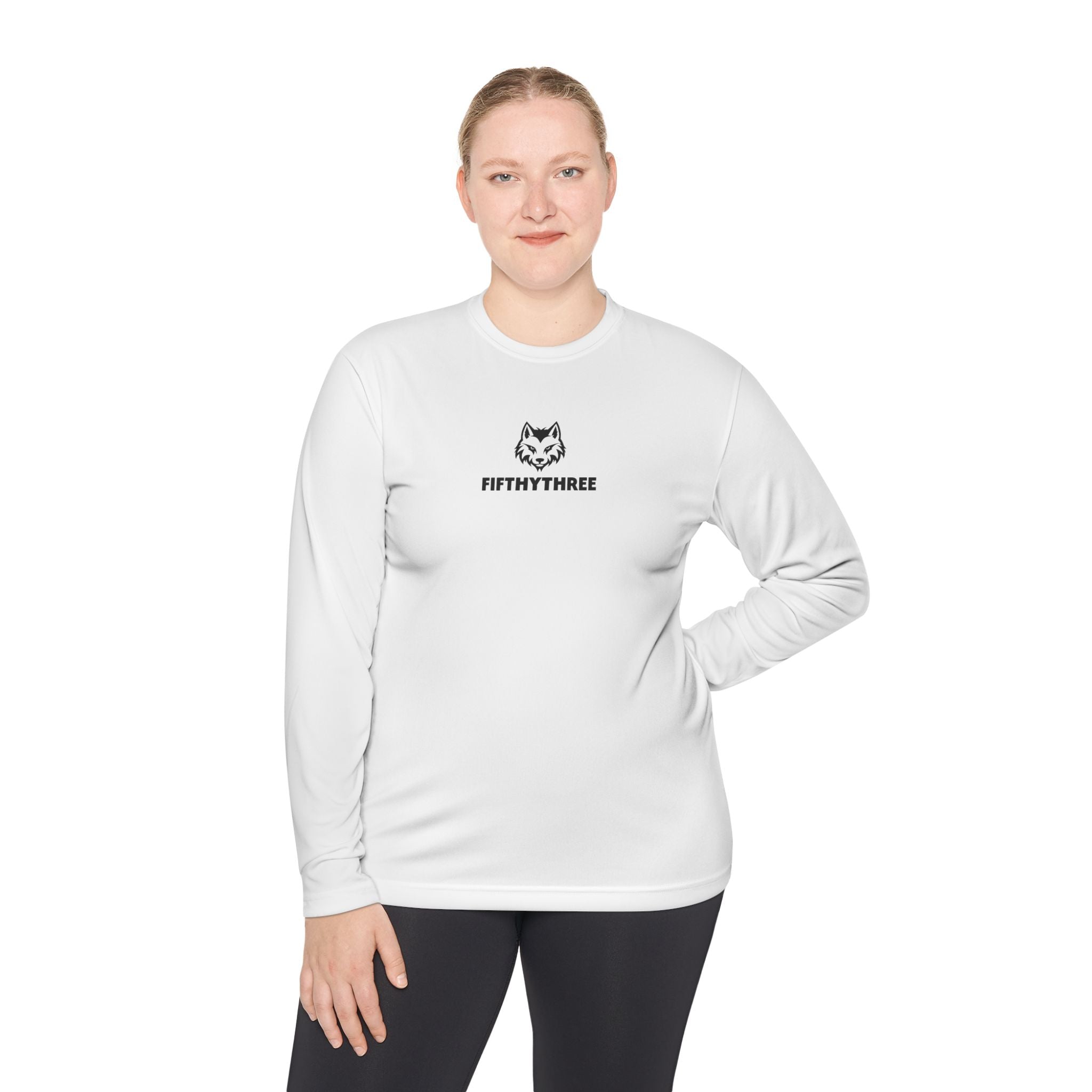 Wolf Head Logo long sleeve tee | Minimalist typography "FIFTYTHREE"
