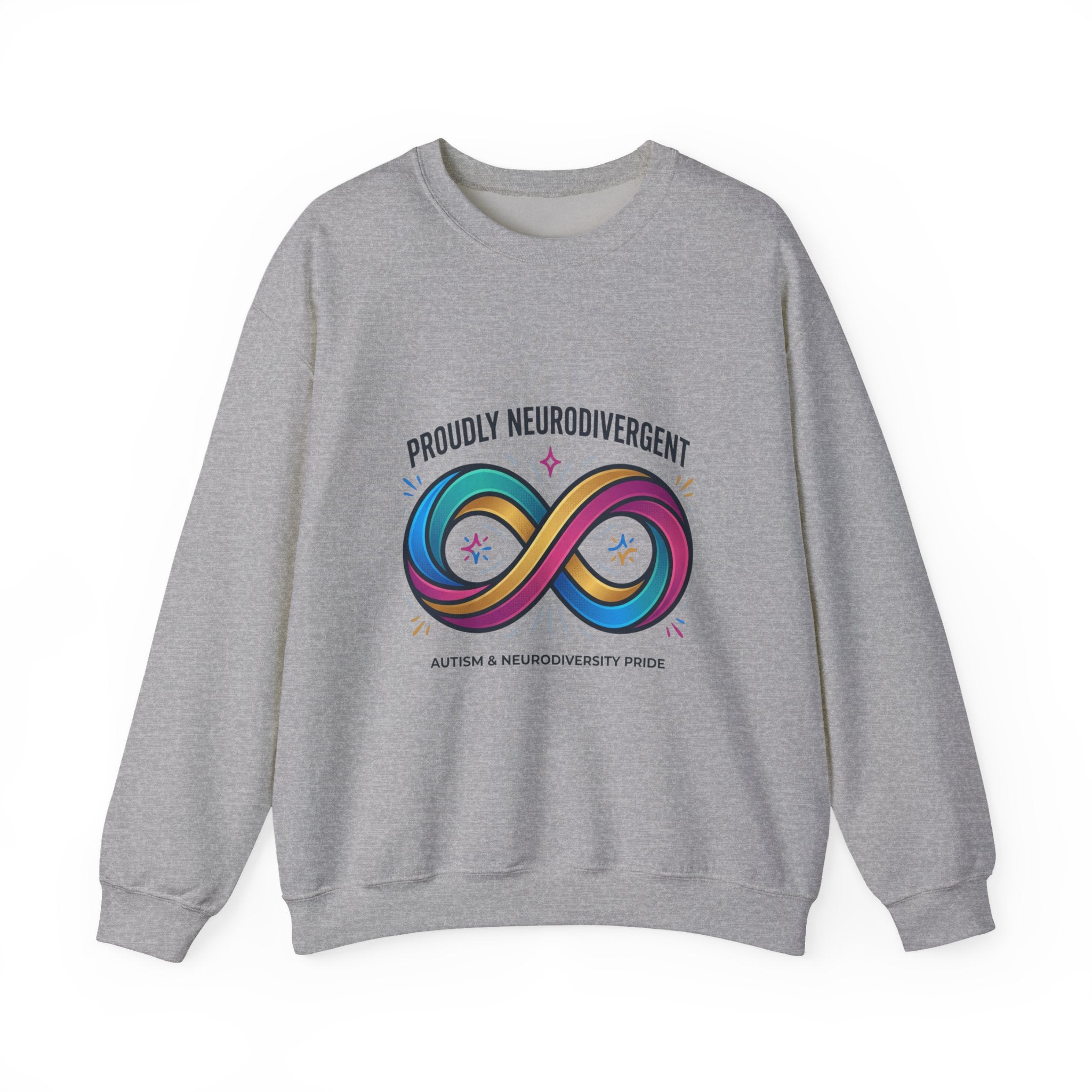 Proudly Neurodivergent Crewneck Sweatshirt | autistic pride, neurodiversity affirming