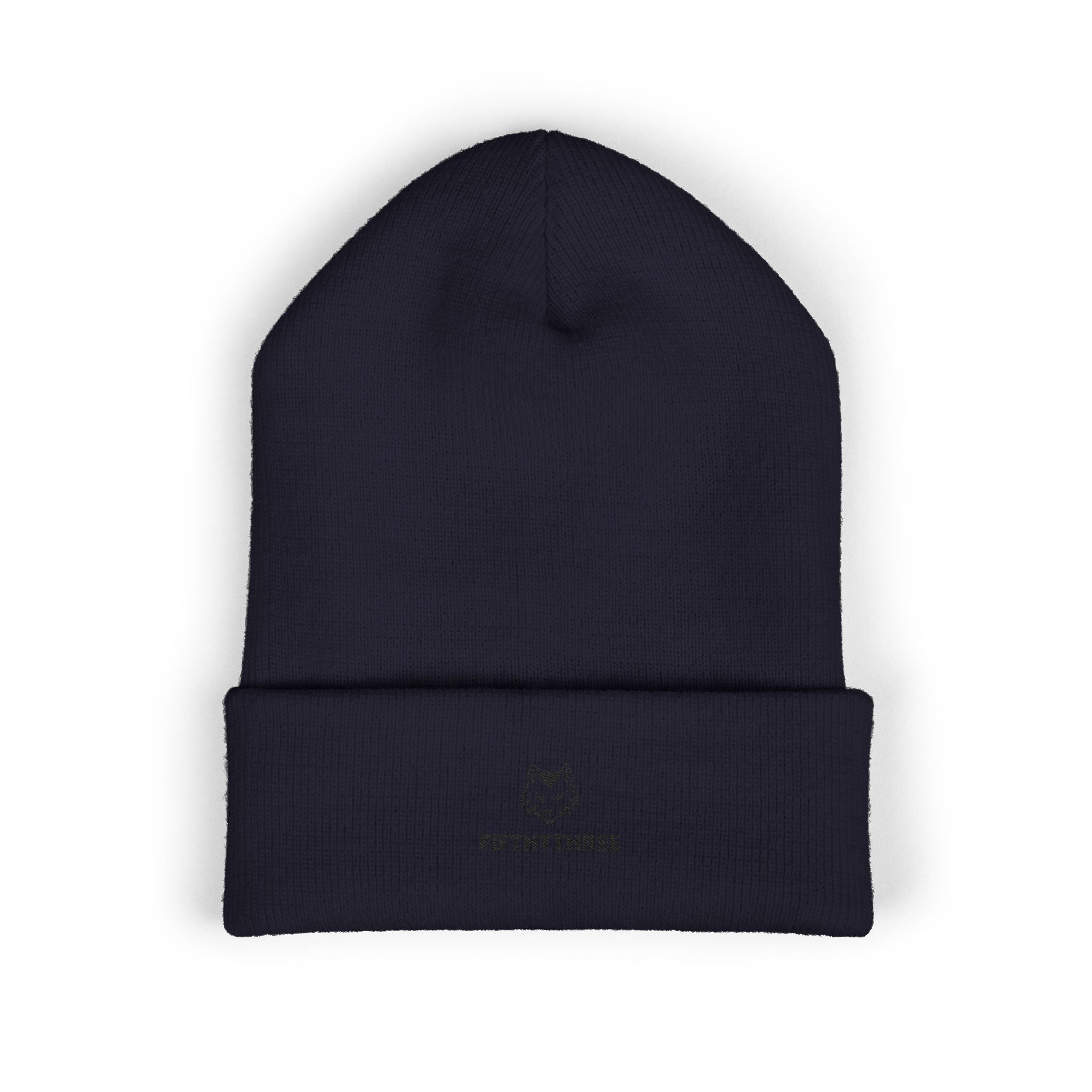 Embroidered Husky Logo Cuffed Beanie — Classic Knit Winter Hat