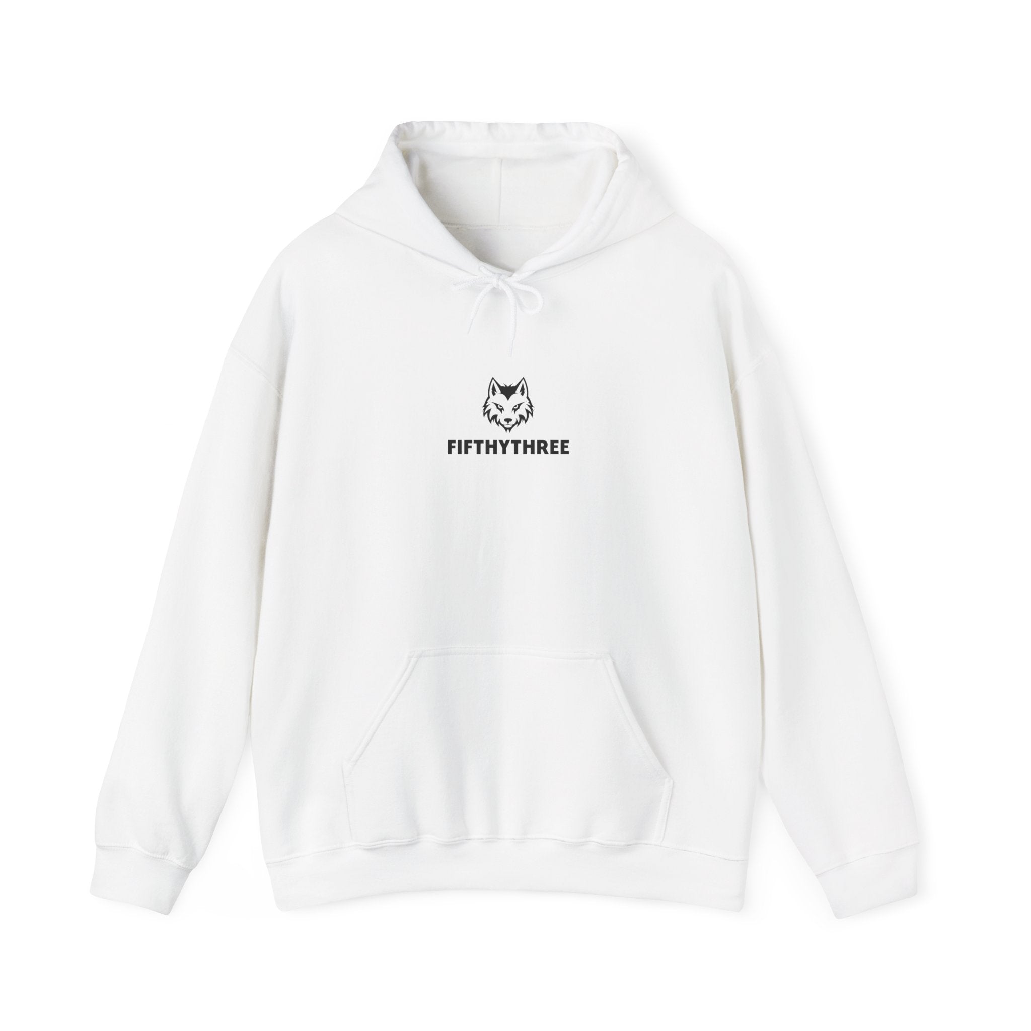 Wolf Head Logo hoodie | FIFTHTYHREE minimalist emblem sweatshirt