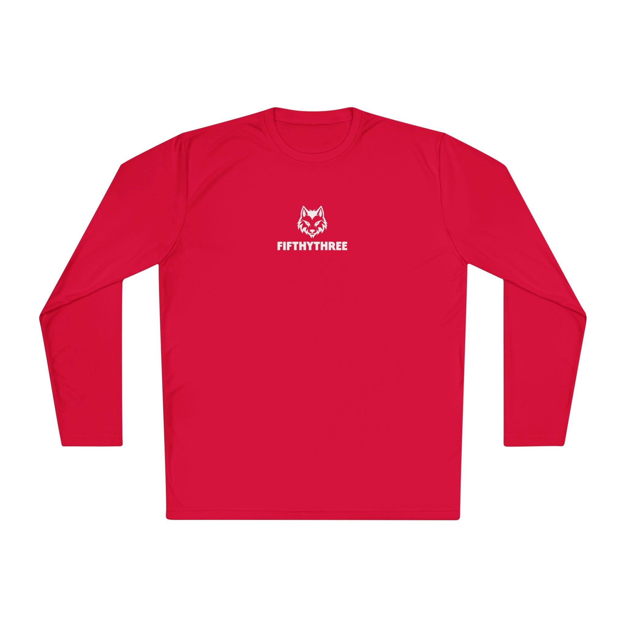 Wolf Head with FIFTYTHREE Text Long Sleeve Tee | Minimal Logo Chest