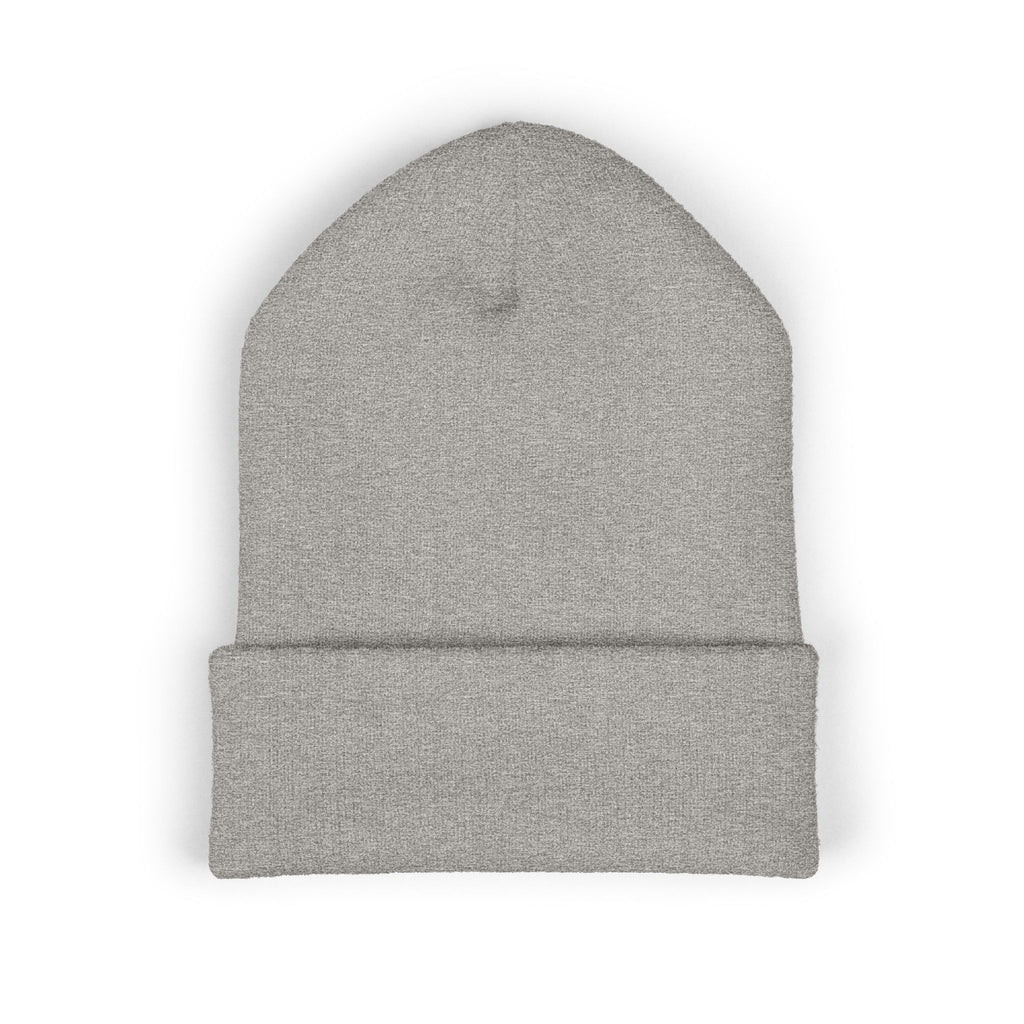 Embroidered Husky Logo Cuffed Beanie — Classic Knit Winter Hat