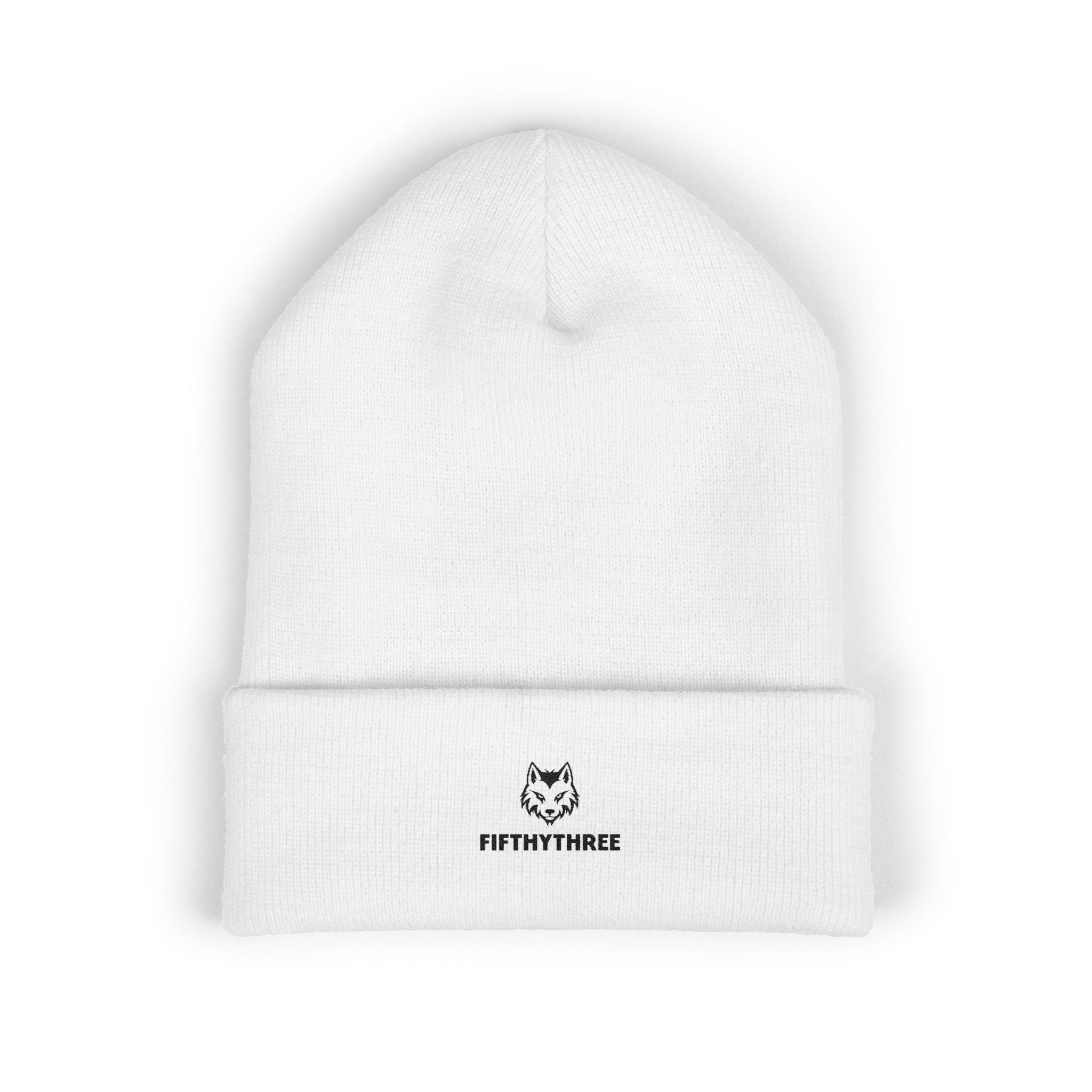 Embroidered Husky Logo Cuffed Beanie — Classic Knit Winter Hat