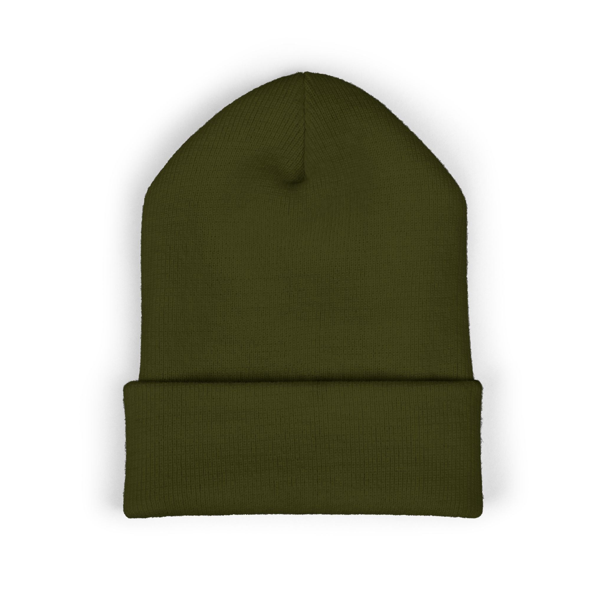 Embroidered Husky Logo Cuffed Beanie — Classic Knit Winter Hat