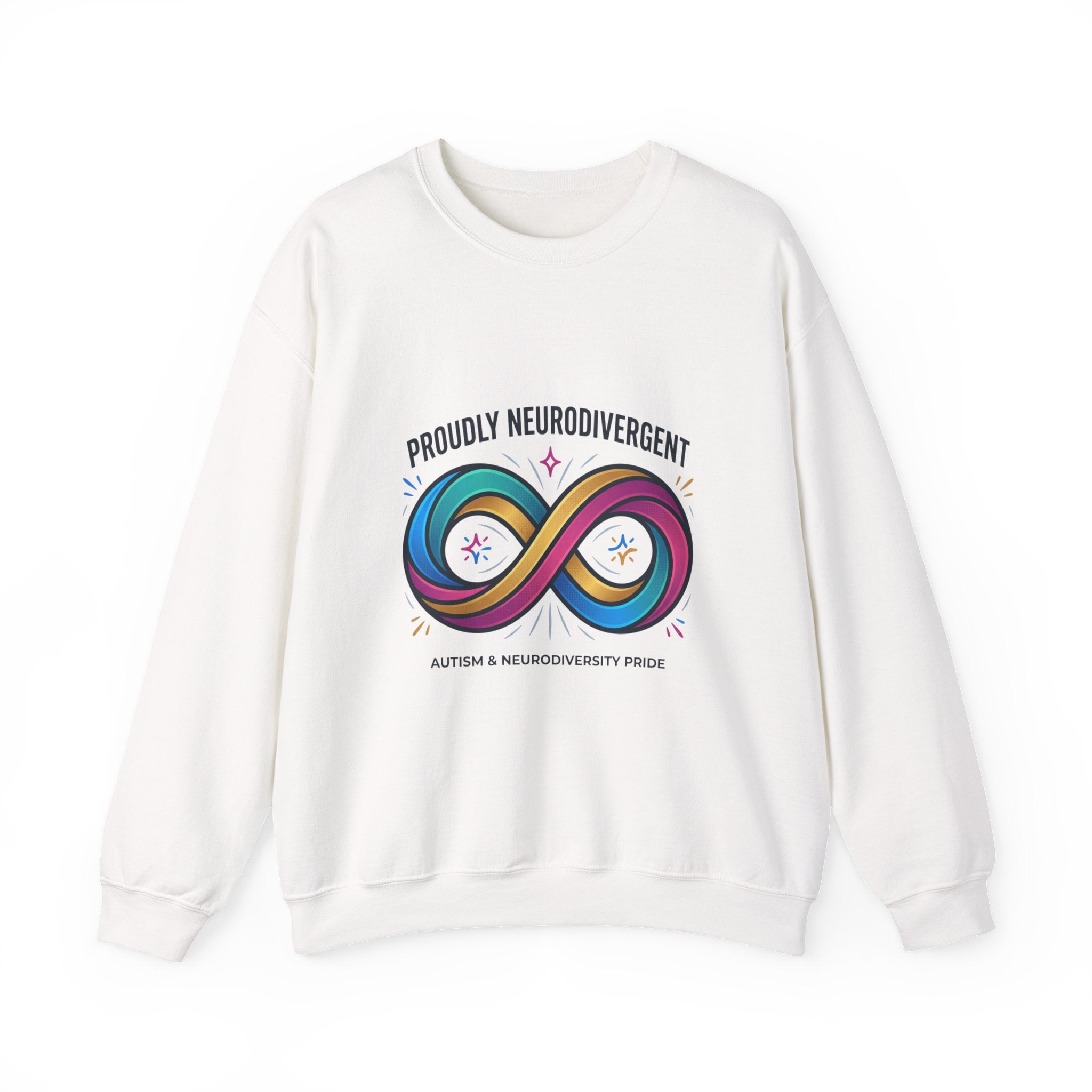 Proudly Neurodivergent Crewneck Sweatshirt | autistic pride, neurodiversity affirming