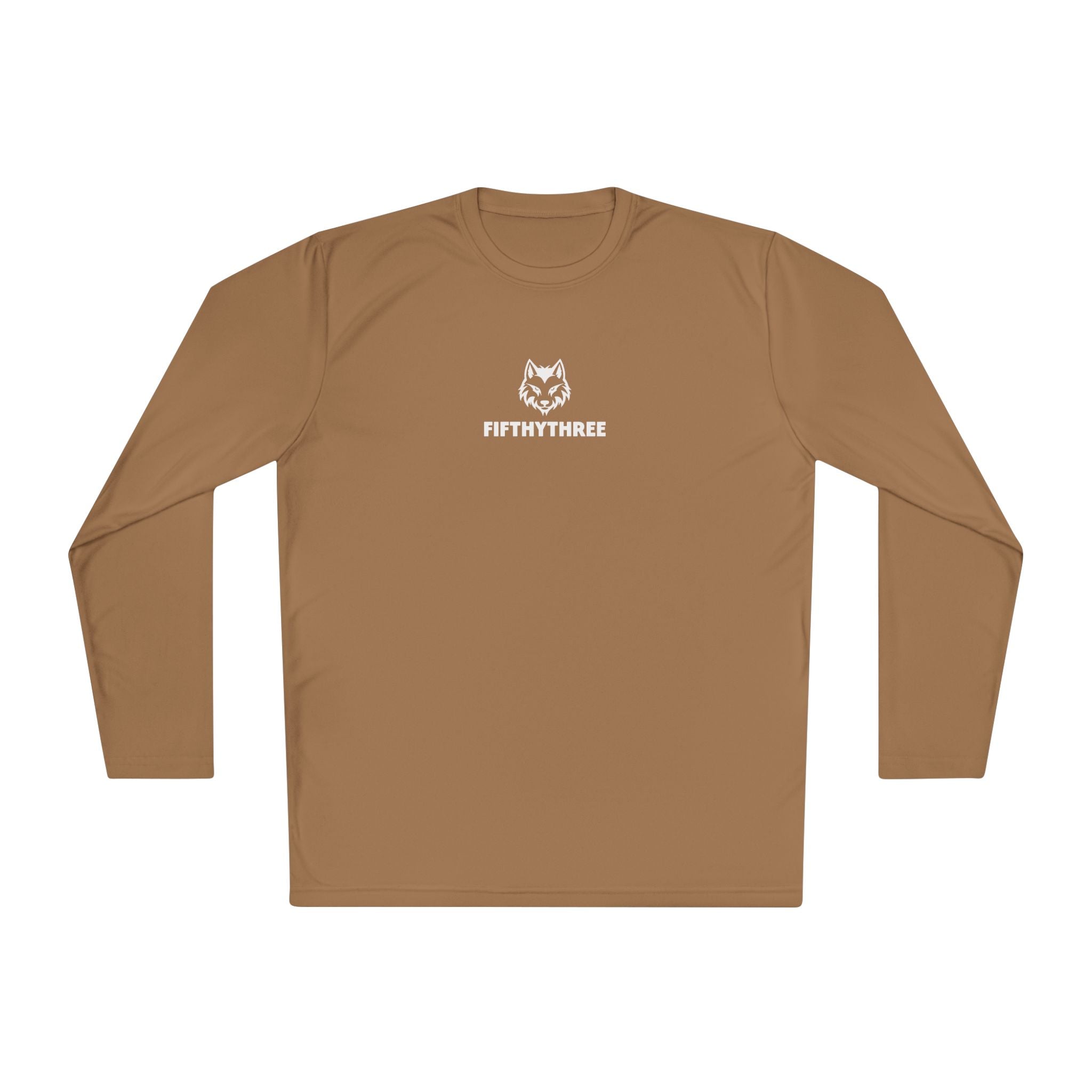 Wolf Head with FIFTYTHREE Text Long Sleeve Tee | Minimal Logo Chest