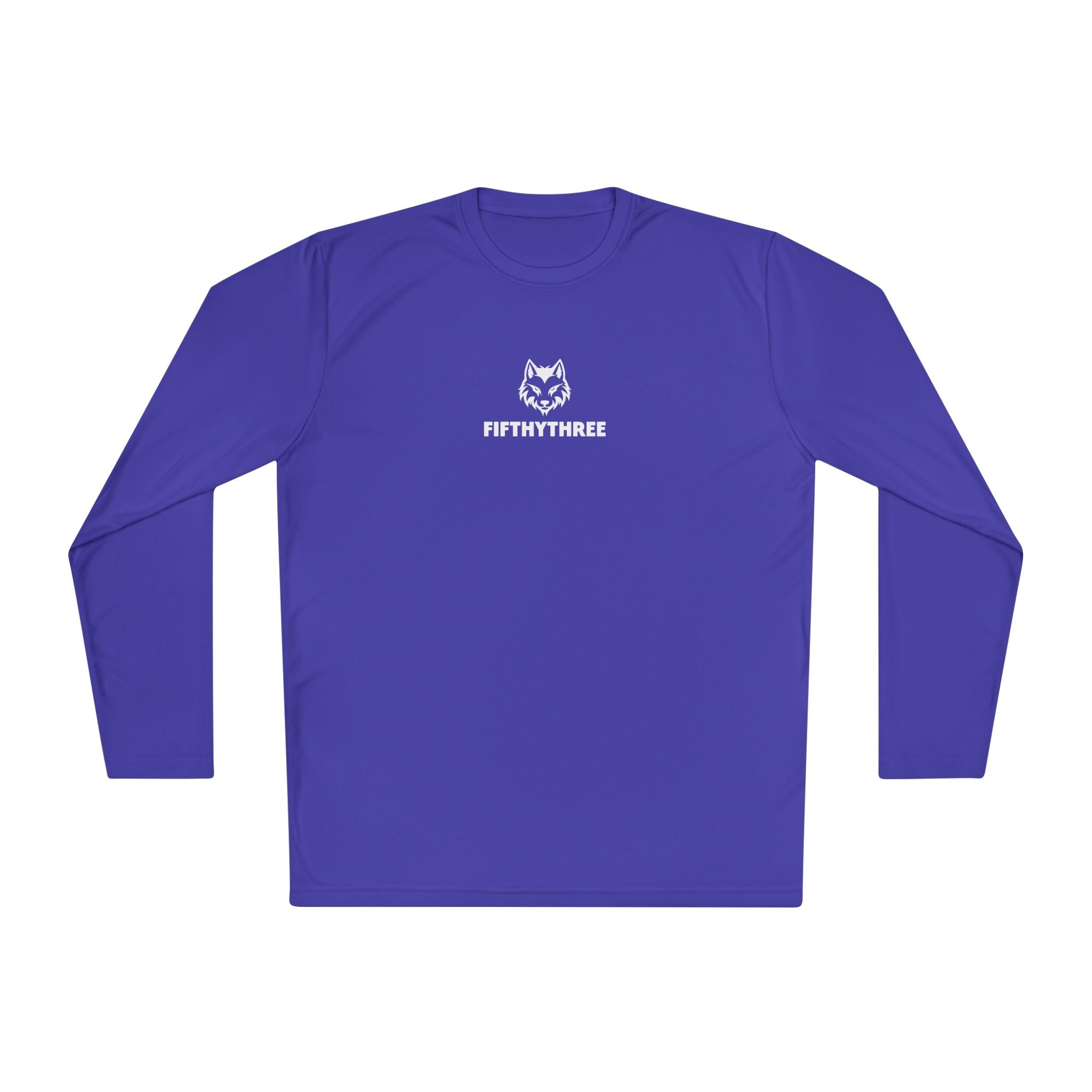 Wolf Head with FIFTYTHREE Text Long Sleeve Tee | Minimal Logo Chest