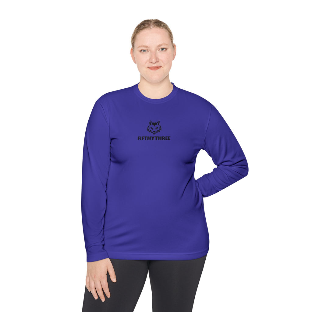Wolf Head Logo long sleeve tee | Minimalist typography "FIFTYTHREE"