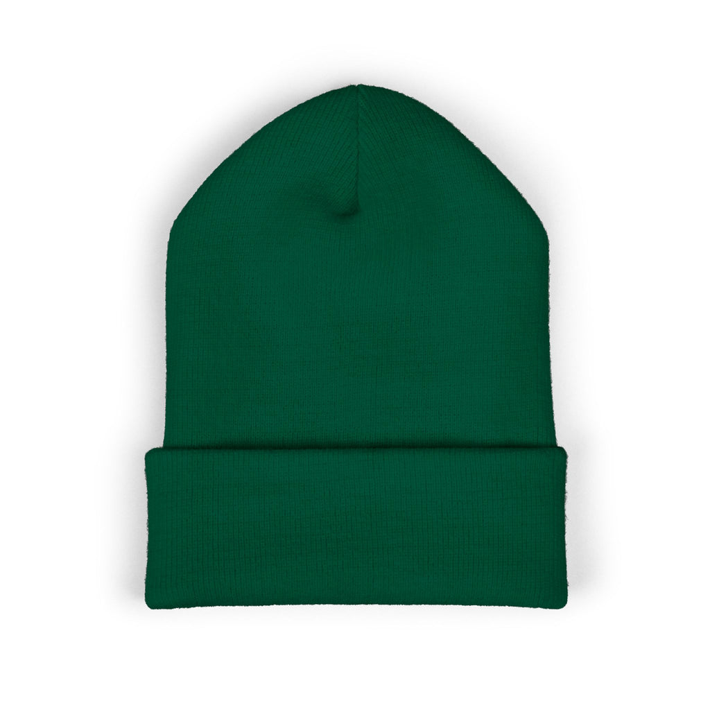 Embroidered Husky Logo Cuffed Beanie — Classic Knit Winter Hat
