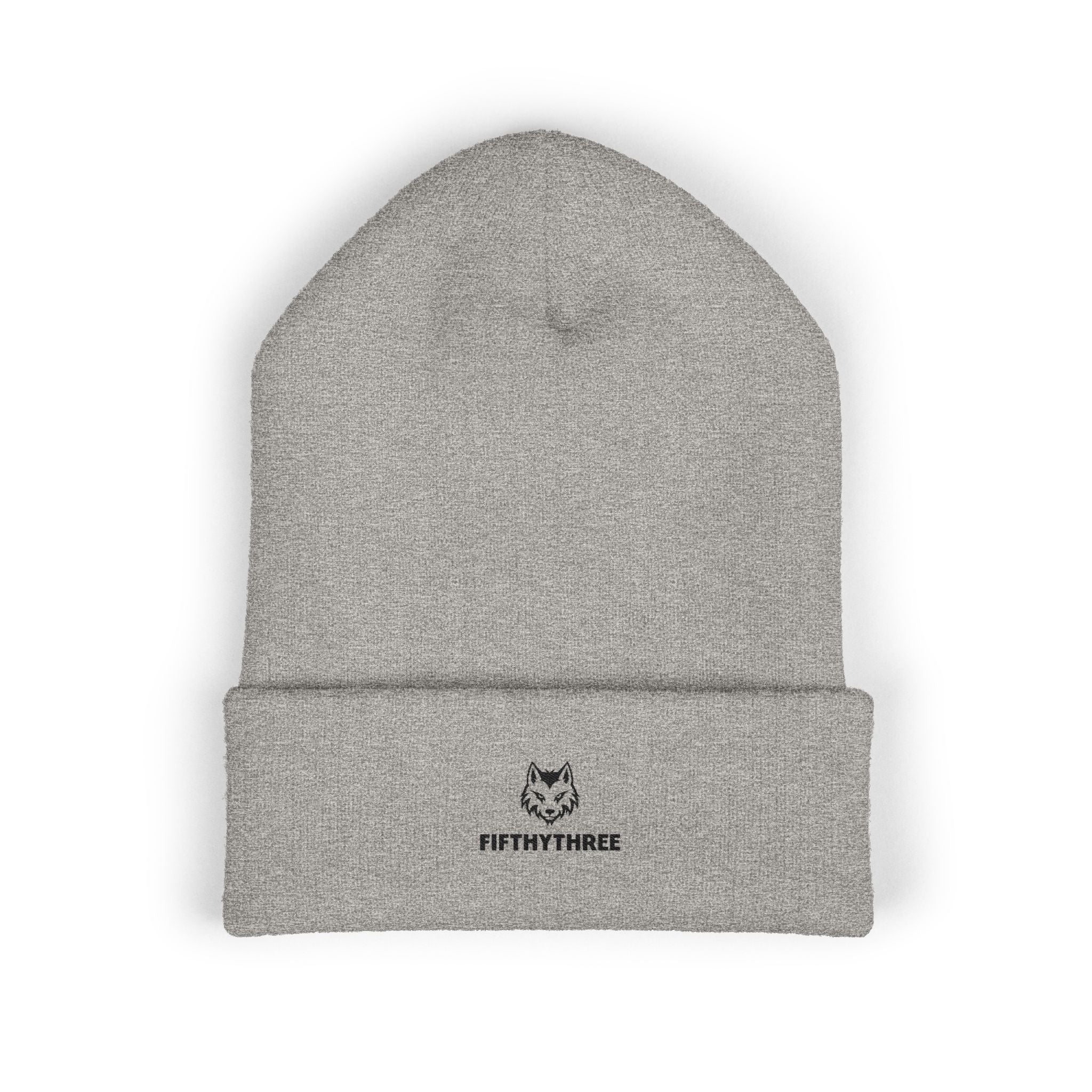 Embroidered Husky Logo Cuffed Beanie — Classic Knit Winter Hat