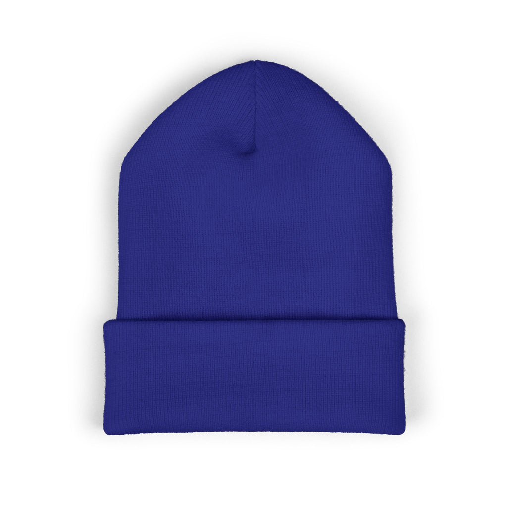 Embroidered Husky Logo Cuffed Beanie — Classic Knit Winter Hat