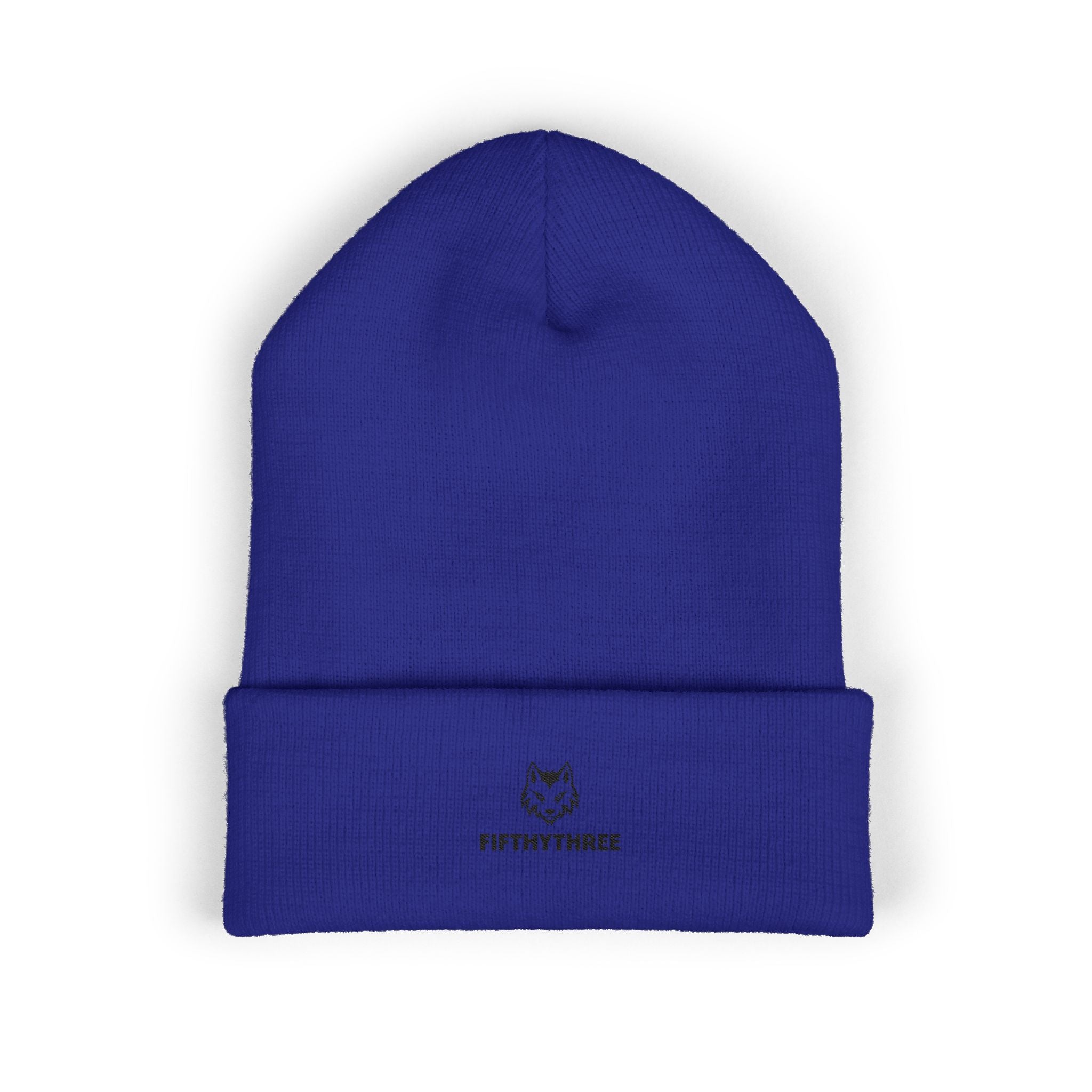 Embroidered Husky Logo Cuffed Beanie — Classic Knit Winter Hat
