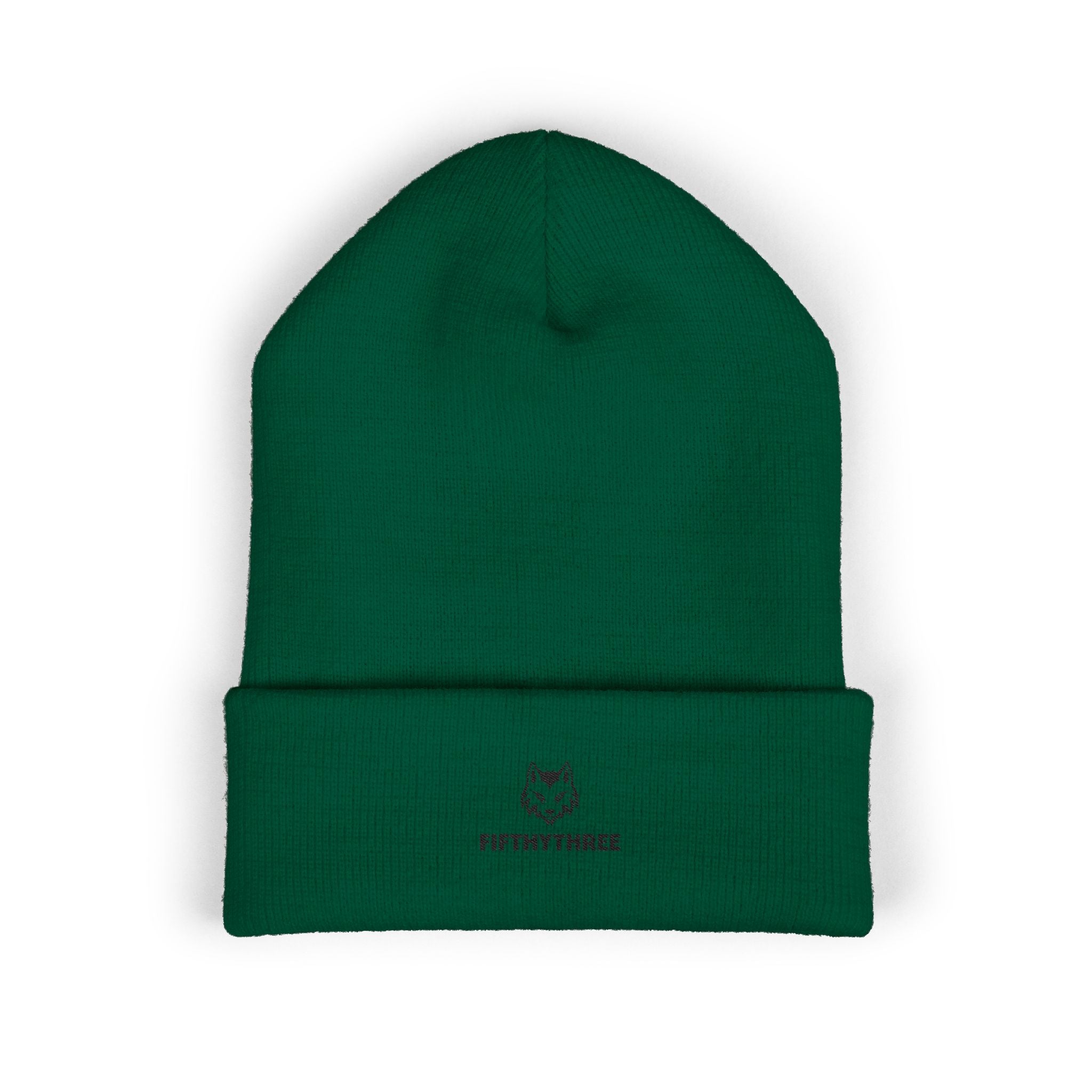 Embroidered Husky Logo Cuffed Beanie — Classic Knit Winter Hat