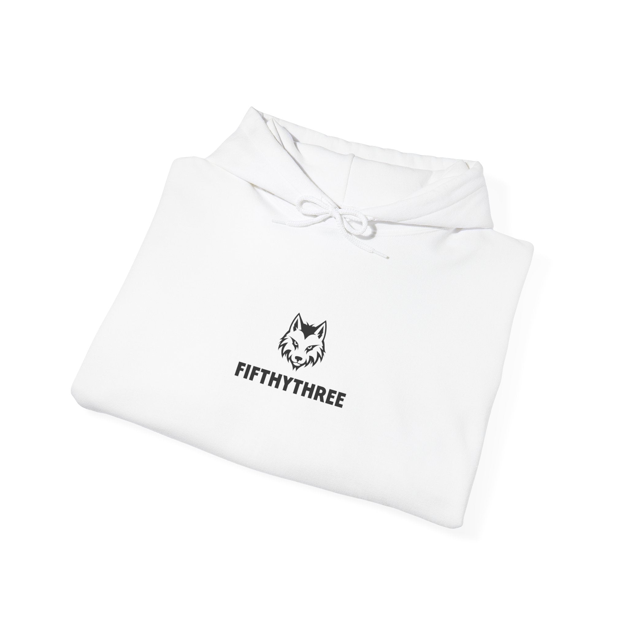 Wolf Head Logo hoodie | FIFTHTYHREE minimalist emblem sweatshirt