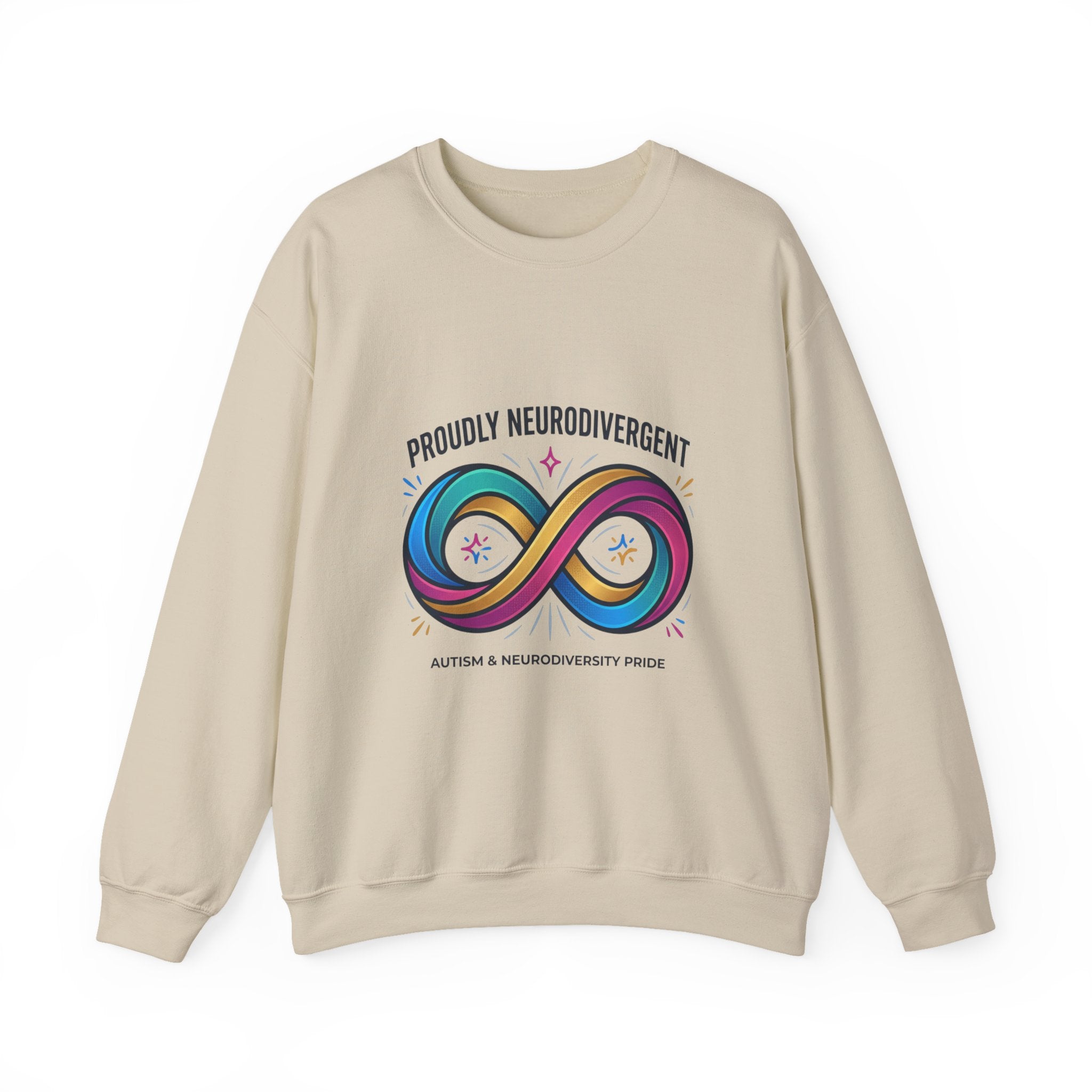 Proudly Neurodivergent Crewneck Sweatshirt | autistic pride, neurodiversity affirming