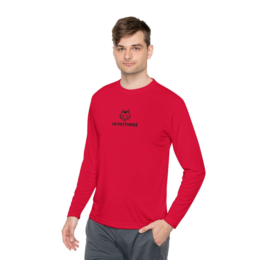 Wolf Head Logo long sleeve tee | Minimalist typography "FIFTYTHREE"
